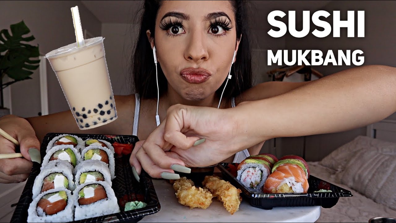 Sushi and Boba Mukbang