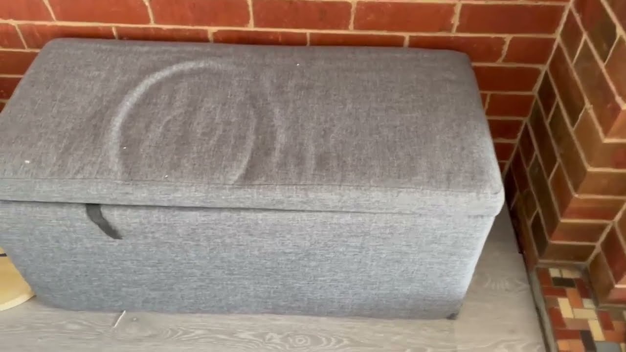 Amazon Basics Upholstered Storage Ottoman (Review)