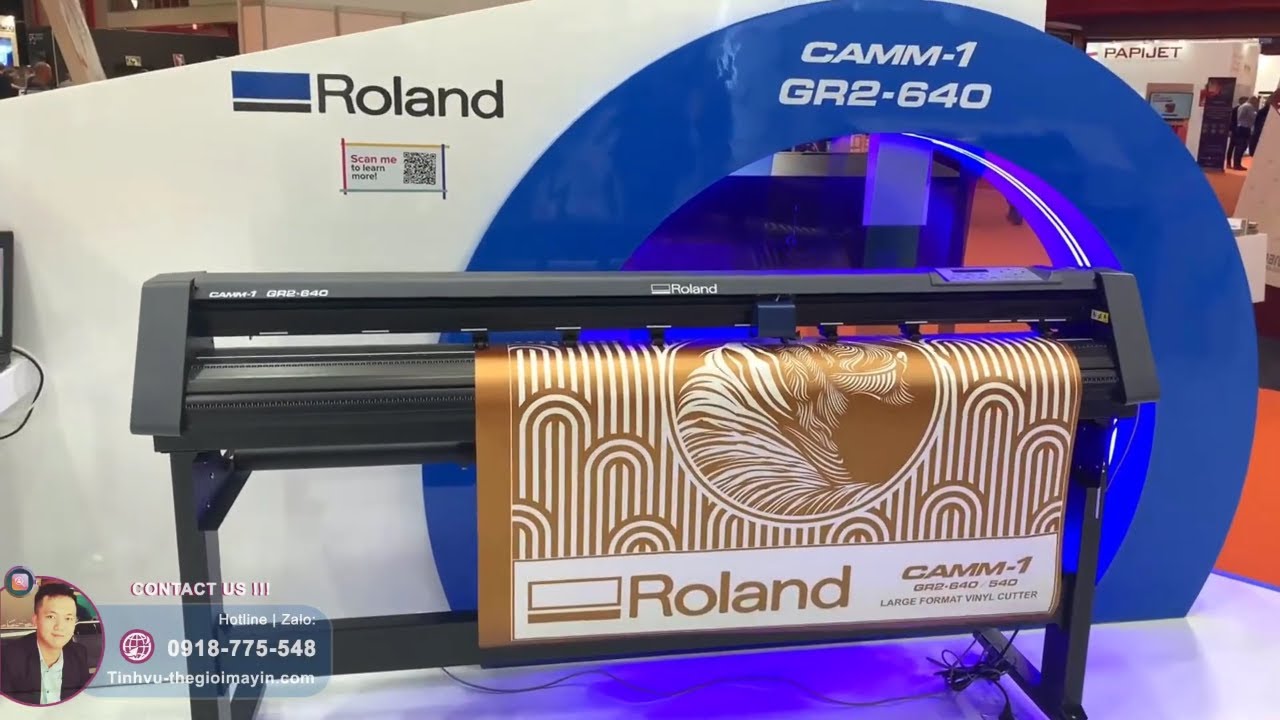 Máy cắt DECAL, cắt bế TEM NHÃN khổ lớn mới ROLAND... - youtube