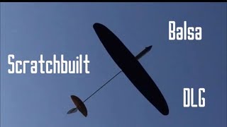 Scratchbuilt 1 Meter Balsa DLG - Flights in the Calm Afternoon Air