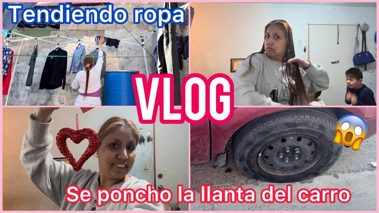 Lavando ropa toda la ropa / Se me poncho la llanda del carro 😱