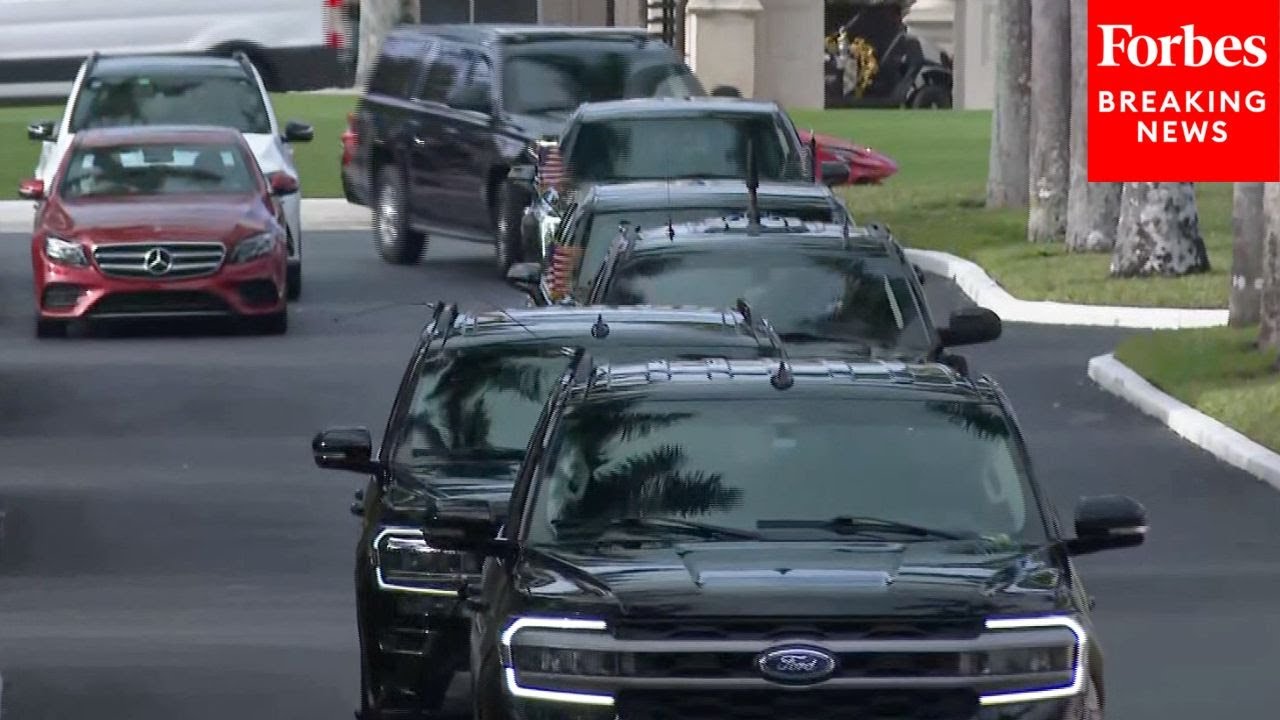 Trump Leaves Golf Club In West Palm Beach After National Guard Servicemembers Shot Near White House