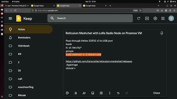 Reticulum Meshchat with LoRa Radio Node on Proxmox VM