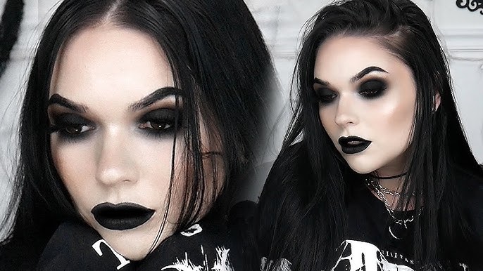 red and black goth makeup tutorial 