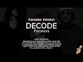 Paramore Decode Karaoke Version