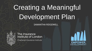 CII Creating a meaningful development plan