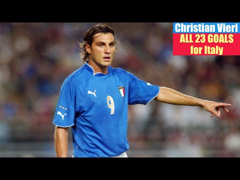Christian Vieri All 23 Goals For Italy 