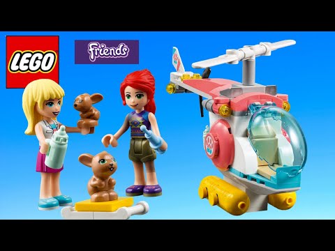 Lego 41692 Friends Vet Clinic Rescue Helicopter Speed Build Review