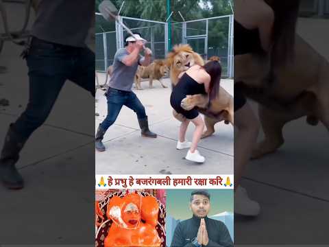Sher ne ladki ko pakad liya 🥹 #youtubeshorts #bhakti #hanuman #feedshorts #shortsfeed #shorts