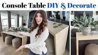 Building A Modern Wood Console Table / DIY &amp; Decorate With Me 2023