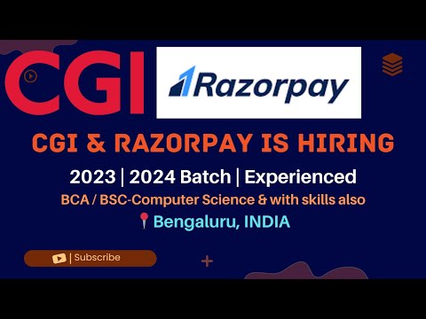 CGI & Razorpay Hiring 🔥 | Software Engineer & IT Engineer | Freshers & Experienced Jobs 💼skill layer