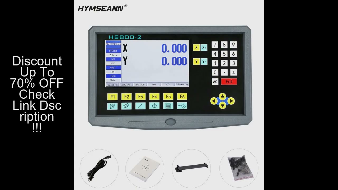 HS800-2 Multilingual  2 Axis Lathe Milling BIG LCD DRO Digital Readout TTL AC110V/220V Display For L