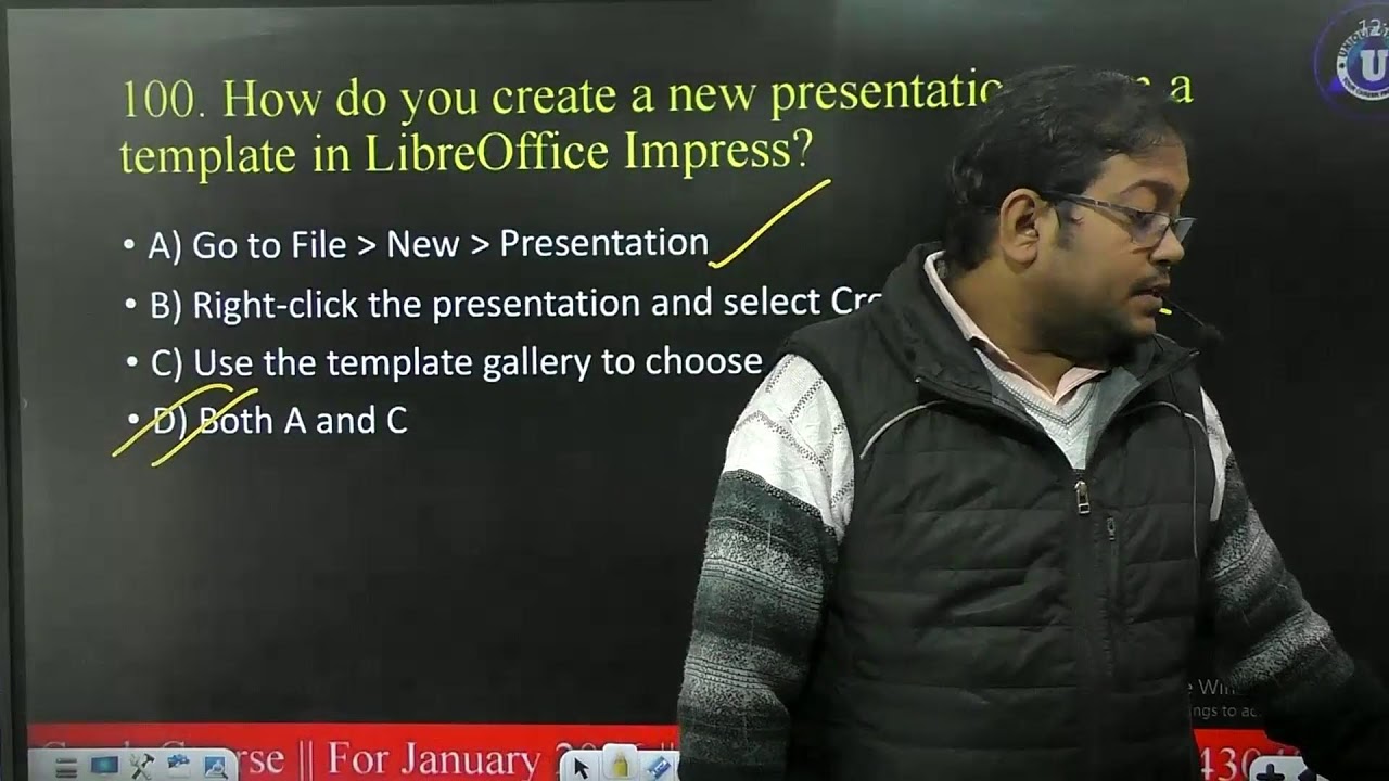 M1 : R5  MCQ  ( LIBRE OFFICE  Impress ) Day-2 BY ADESH SIR 