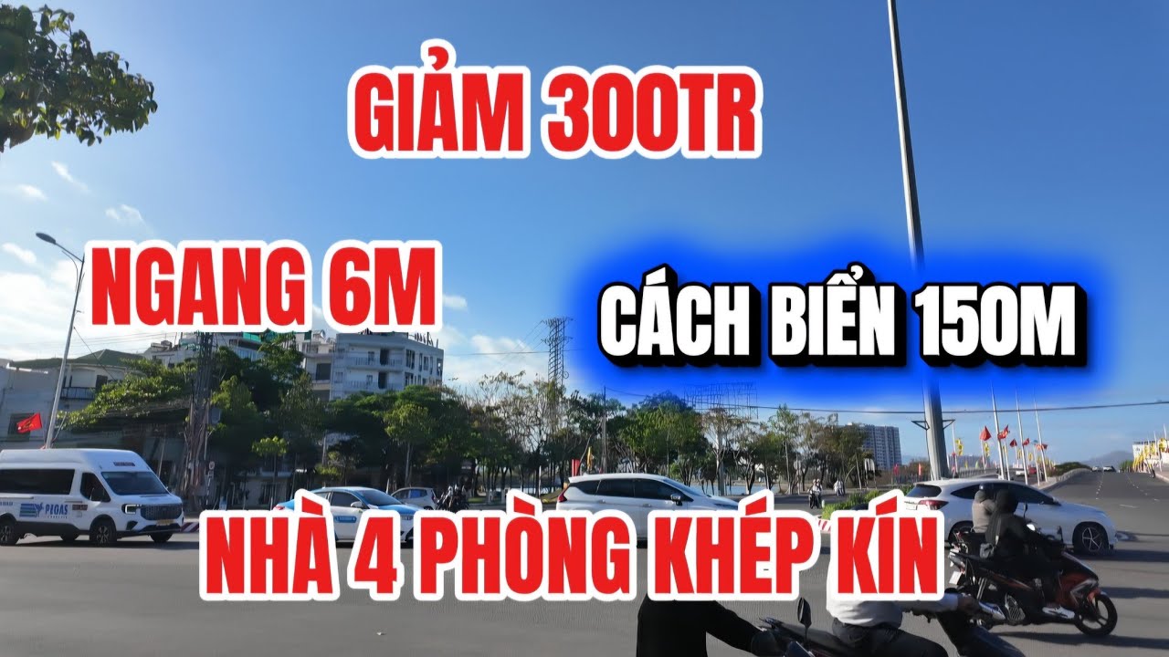 Quá Ngộp đành giảm 300 Căn nhà ngang 6m rất đẹp, cách Biển chỉ 150m gần nhiều tiện ích đường oto