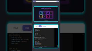 control panel CSS Design