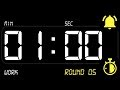 ⏰ INTERVAL [1x1] Timer 1 Minute WORK / 1 Minute REST ((BEEP)) 🔔 - Countdown with Alarm
