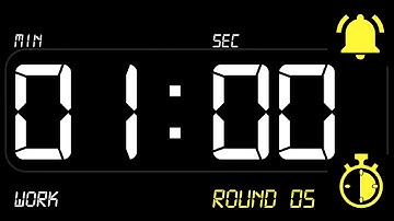 ⏰ INTERVAL [1x1] Timer 1 Minute WORK / 1 Minute REST ((BEEP)) 🔔 - Countdown with Alarm