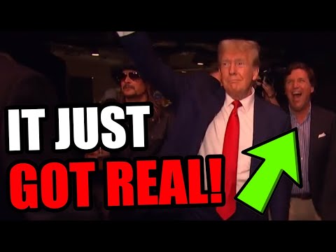 The entire crowd GOES WILD as Trump & Tucker enter the building!!! (IT'S HAPPENING)