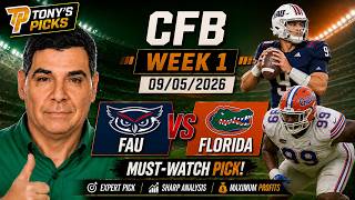 Full Florida Atlantic vs Florida Pick 9/5/26 College Football Week 1 Pick Prediction Update