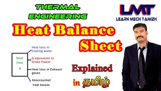 Heat Balance sheet - Performance of I.C Engine - Thermal Engineering - Explained in Tamil.