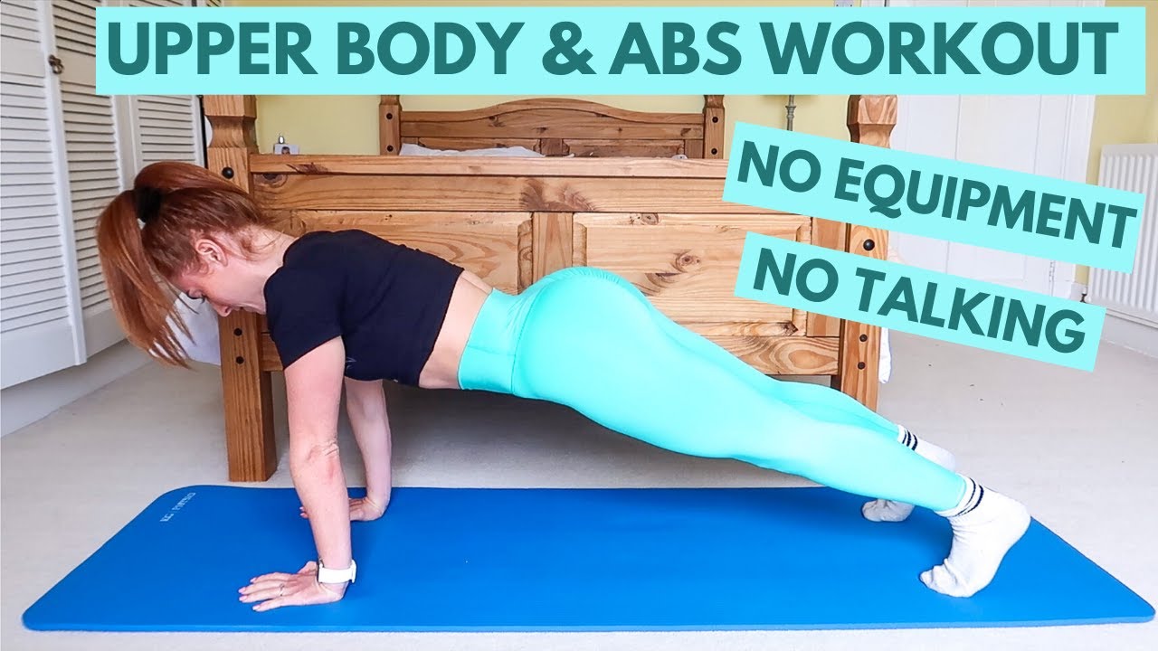 Upper Body and Abs Workout No Equipment YouTube