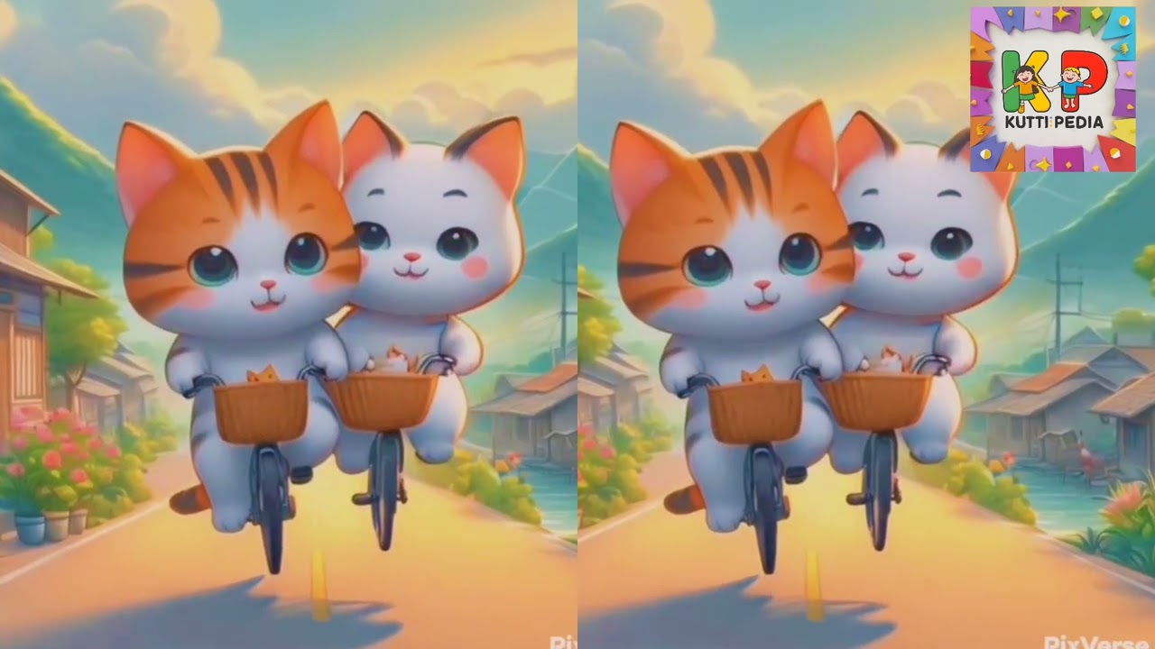 Meow on Wheels: Cats Cruise on Bicycles/Cats on bicycle/