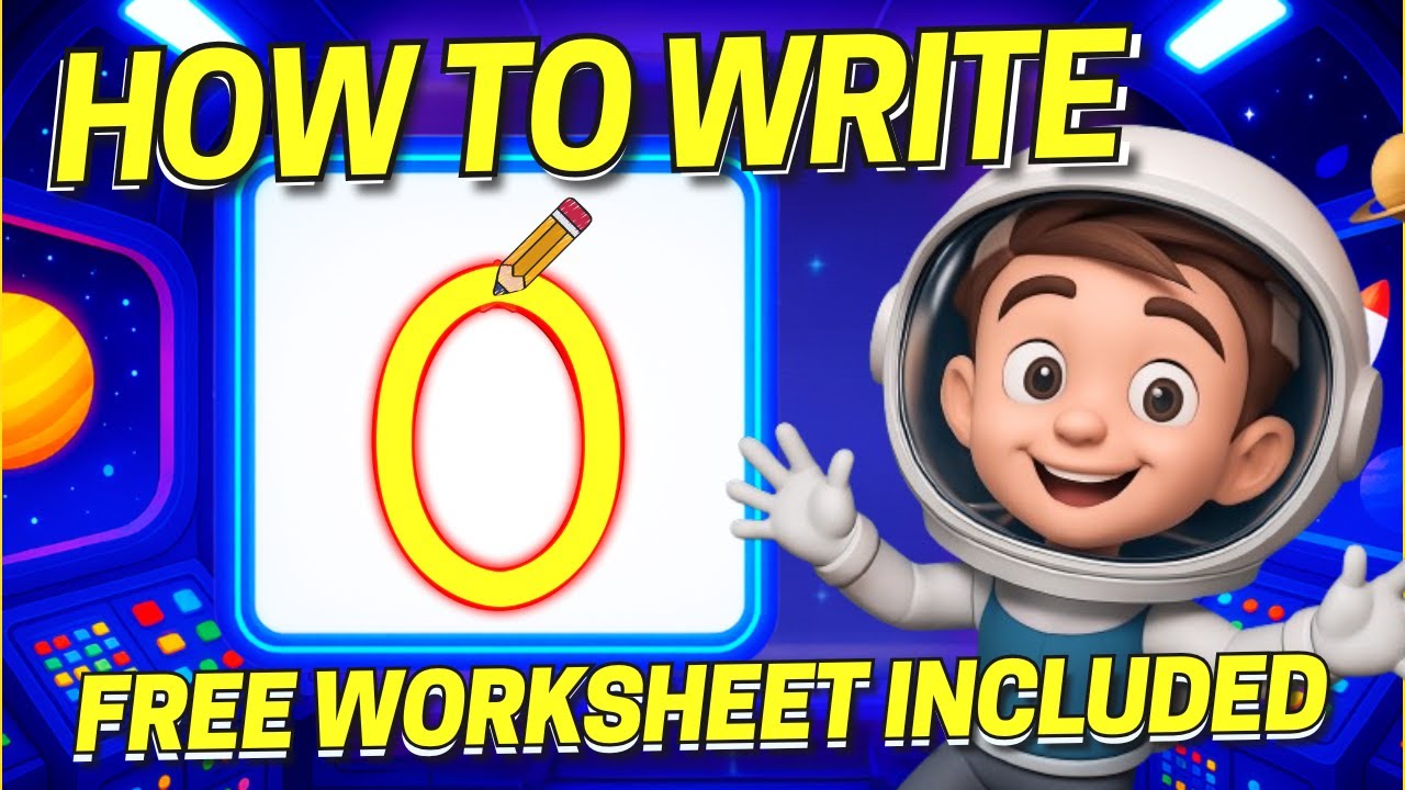 Learn to Write Number 0 - Interactive Writing Lesson + Free Worksheet (Coco + Super Simple Inspo)