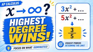 Limits at Infinity Made Easy Highest Degree Wins!  AP Calculus 2 4 Practice Limits To Infinity