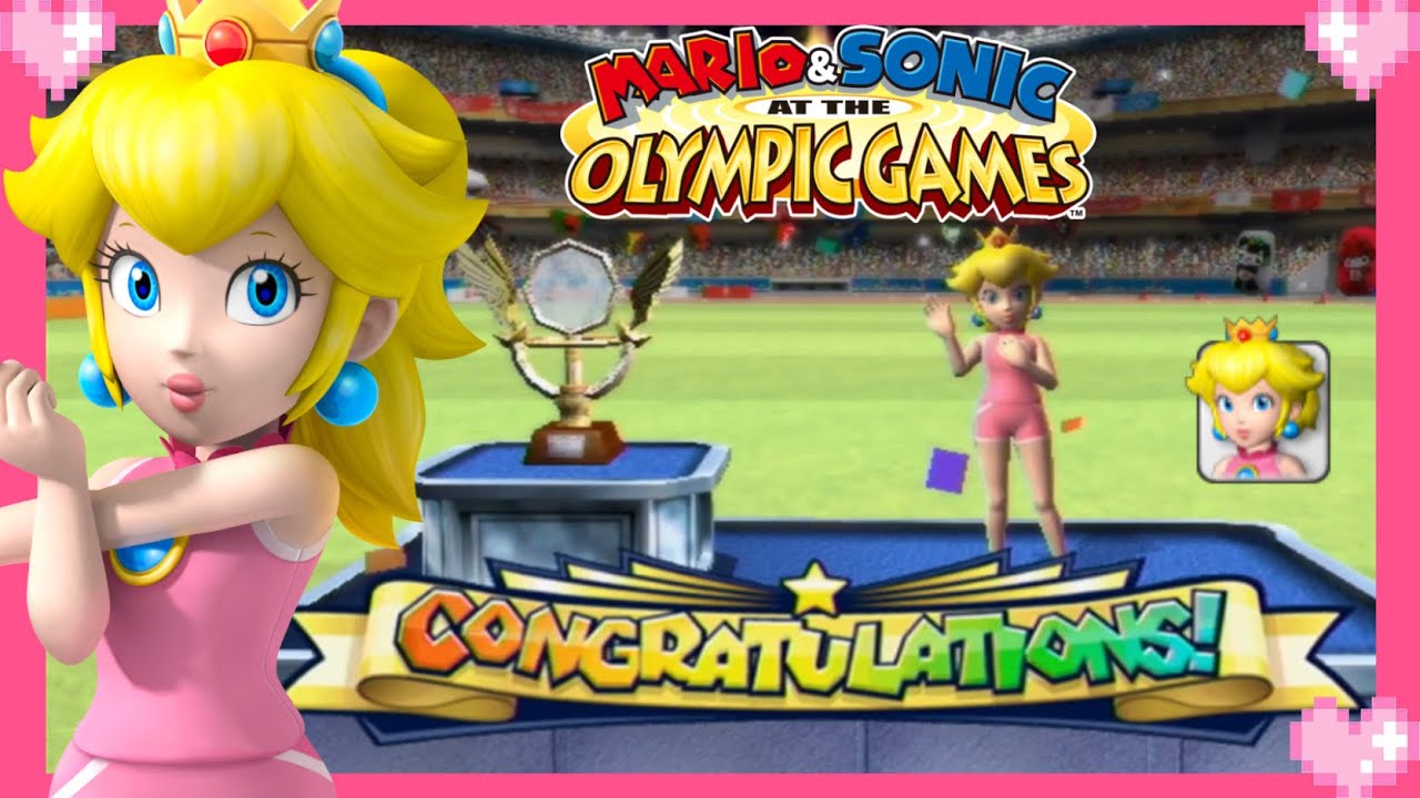 💗 Mario & Sonic at the Olympic Games (Big Bang Circuit) - Peach Gameplay 💗