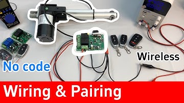 How to use 2CH RF remote switch linear actuator controller forward reverse rotation momentary KR2402