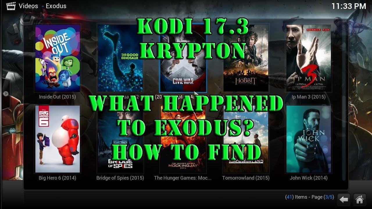 Kodi 17.3 Krypton What happened to Exodus? TV Addons No More