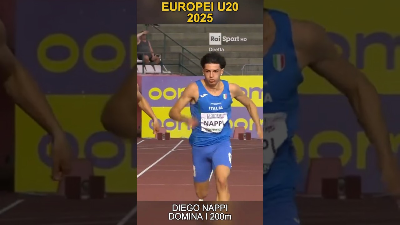Diego Nappi domina i 200m agli Europei U20 2025 