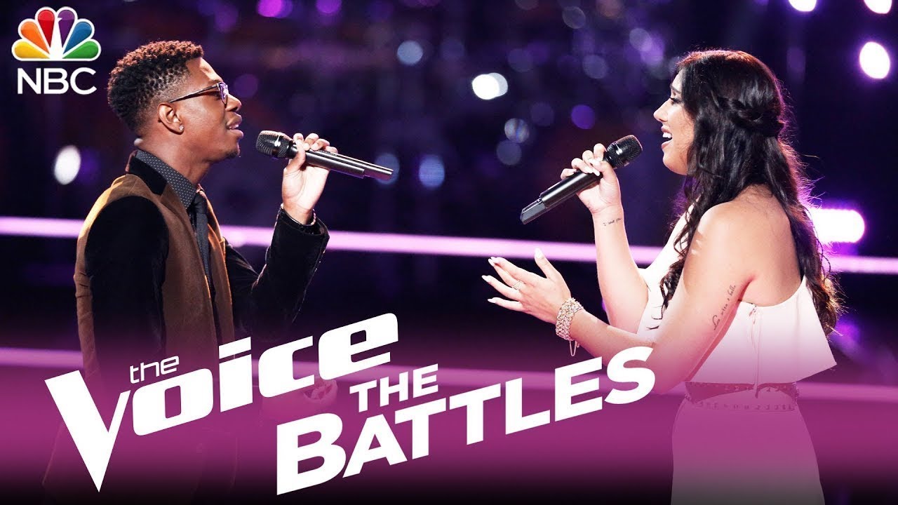 The Voice 2017 Battle - Brandon Showell vs. Hannah Mrozak: "Cold Water"