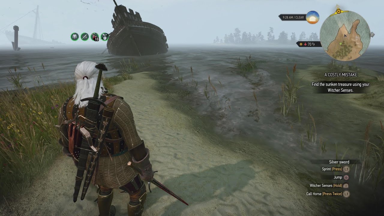 The Witcher 3 Pt. 46 - Exploring Velen Pt. 17 - Side Quest: A Costly Mistake - Maugrim Silver Sword