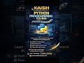 🐍 Python Programming Course – New Batch Starting at KAiSH #shorts