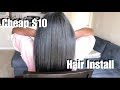 CHEAP $10 HAIR INSTALL |  LOOK EXPENSIVE ON A BUDGET