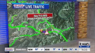 6 a.m. Traffic Alert: Hwy 71 shut down near FM 620 due to 18-wheeler crash, diesel spill