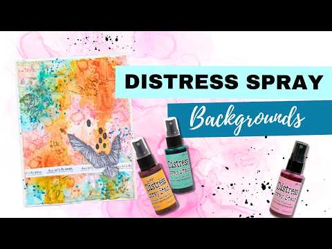 How to Use Distress Spray to Create Backgrounds - Technique Tuesday