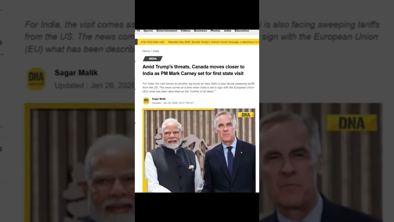 Mark Carney Visit To India 🇮🇳 