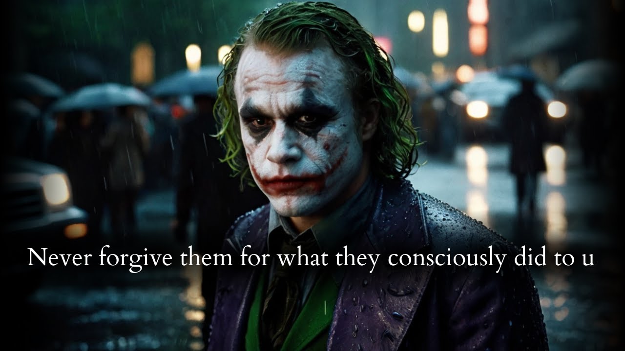 Никогда не прощайте их за то, что они намеренно сделали с вами тогда. Речь Джокера