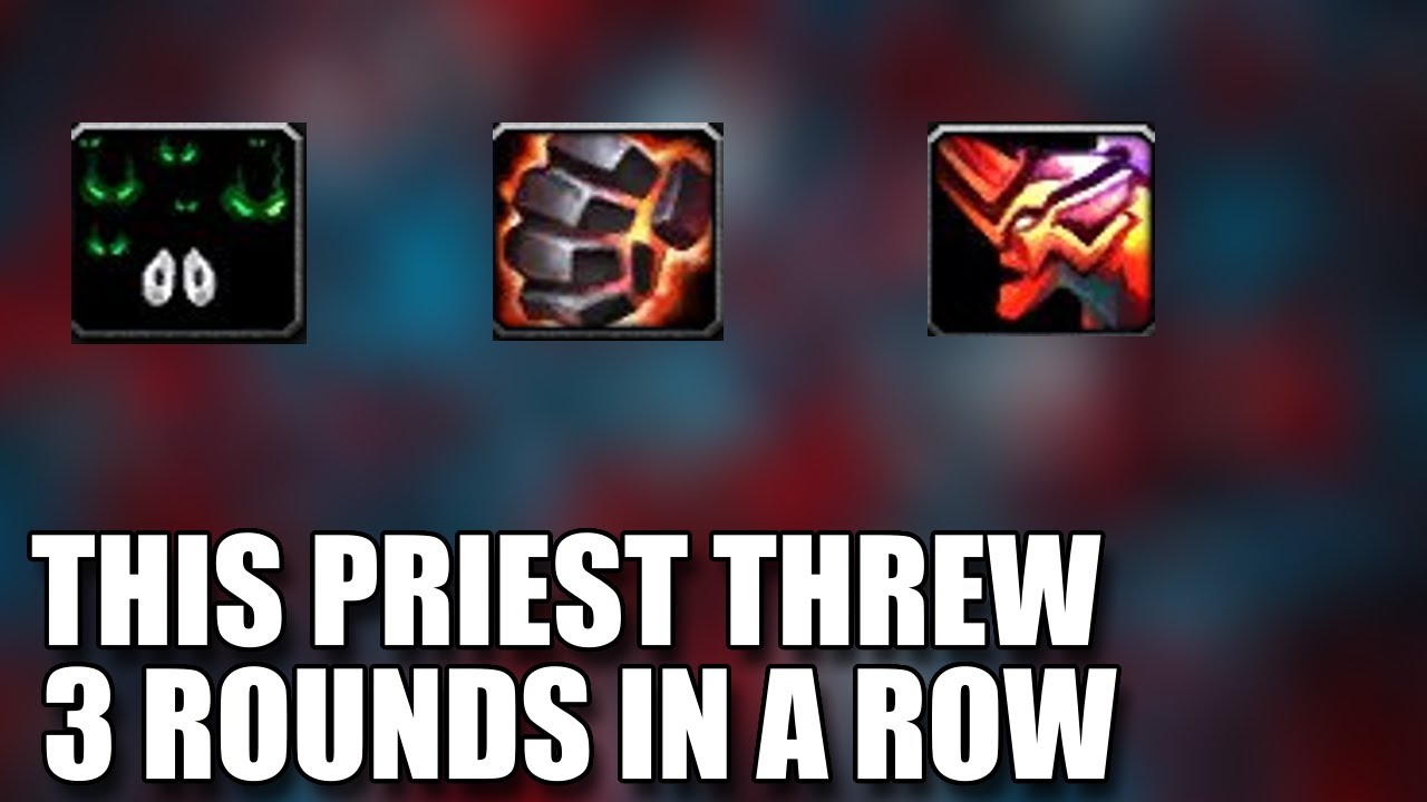 This Priest lost 2 rounds and then Trolled in Solo Shuffles ...