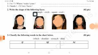 فرض الفصل الثالث لغة إنجليزية سنة ثانية متوسط