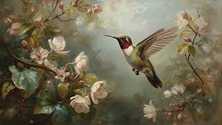 Vintage Spring Hummingbird  4K TV Art | Muted Spring Oil Painting | Old World  TV Screensaver screenshot 3