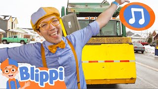 garbage truck song blippi kids learning exploring learning