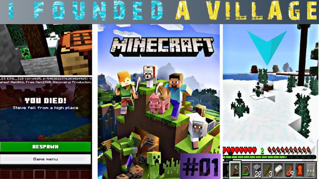 MY FIRST Day IN MINECRAFT | FINELY I FOUNDED A VILLAGE | GAMEPLAY #1 ...