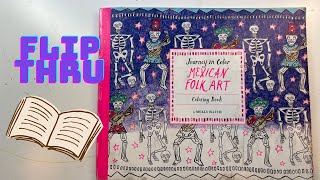 Journey in Color Mexican Folk Art Coloring Book - Flip Through