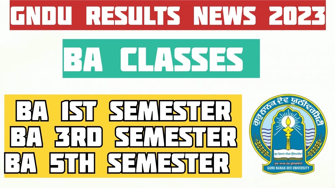 GNDU BA Classes Results 2023 || Gndu Ba 1st, 3rd & 5th Semester Result || Gndu Odd Semester Results