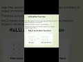CNN ReLU Activation Explained | Why ReLU Is Used in Convolutional Networks explained in 60 seconds