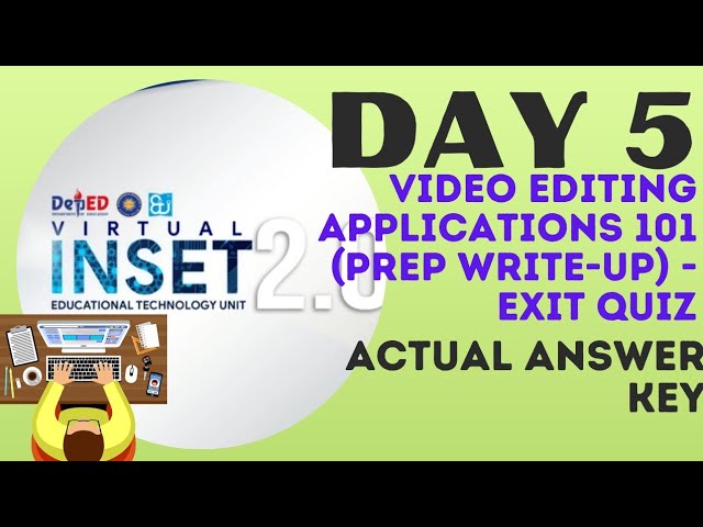 VINSET 2.0 Answer Key, FINAL EXIT QUIZ