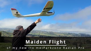 Maiden flight of my new (to me) Parkzone Radian Pro #rcplane